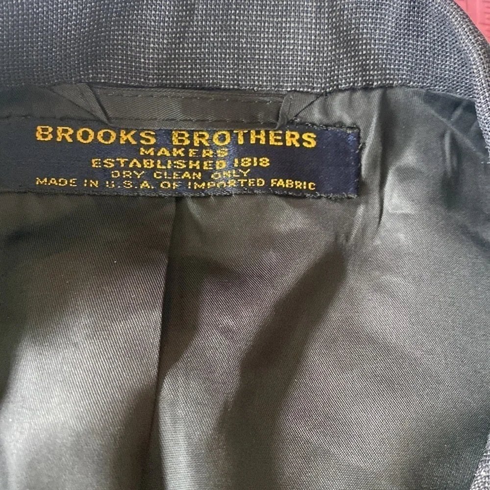 Brooks‎ Brothers 100% Wool Size 44 Navy Blue Sport Coat Suit Jacket